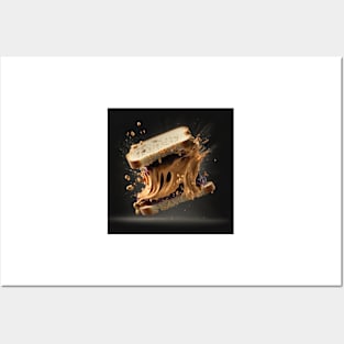 Exploding Peanut Butter and Jelly Sandwich Posters and Art